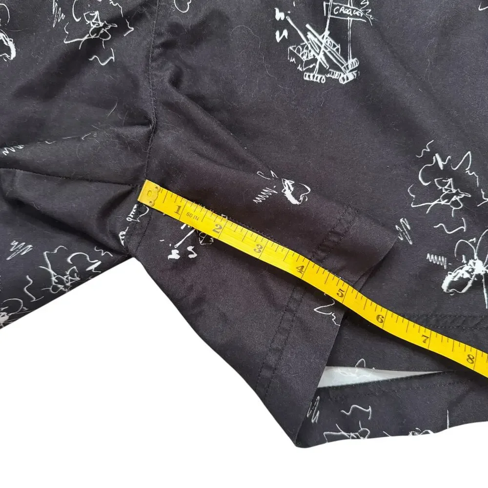 TED BAKER Black Tropical Burrel Swim Short Size Large (4) Mens Lined Pockets